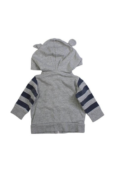 A Grey Zippered Sweatshirts from Seed in size 0-3M for boy. (Back View)