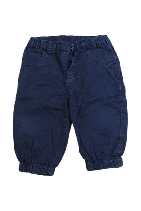 A Navy Casual Pants from Petit Bateau in size 6-12M for boy. (Front View)