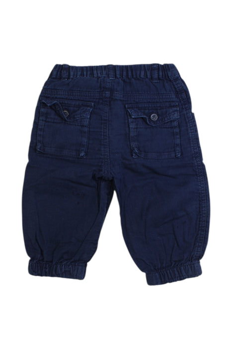 A Navy Casual Pants from Petit Bateau in size 6-12M for boy. (Back View)