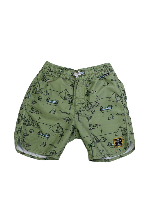A Green Shorts from Munster in size 7Y for boy. (Front View)