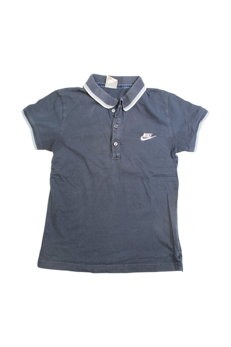 A Navy Short Sleeve Polos from Nike in size 14Y for girl. (Front View)