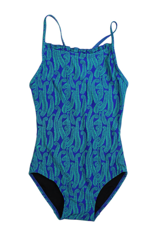 A Blue Swimsuits from Sabina Swims in size 12Y for girl. (Front View)