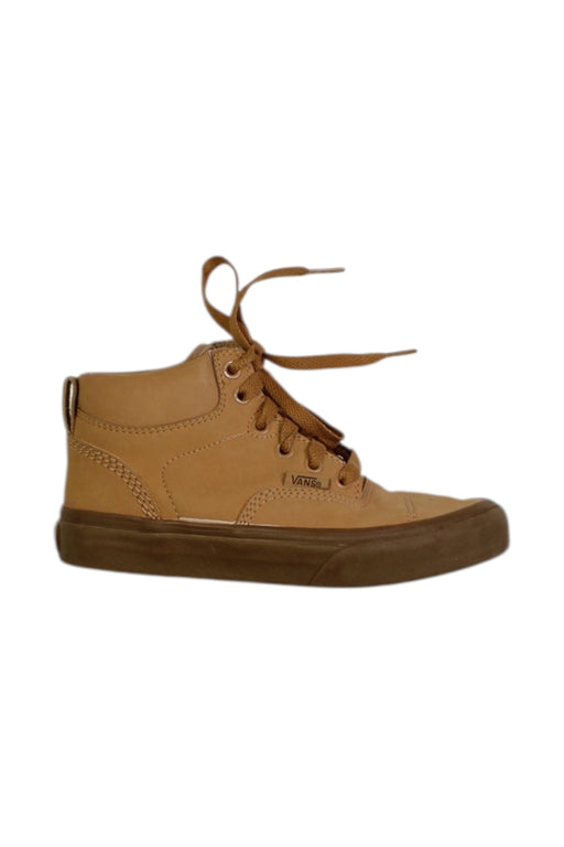 A Beige Sneakers from Vans in size 7Y for boy. (Front View)