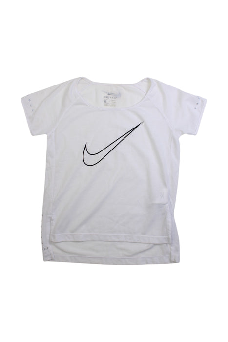 A White Sleeveless T Shirts from Nike in size 10Y for girl. (Front View)