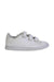 A White Sneakers from Adidas in size 6T for girl. (Front View)
