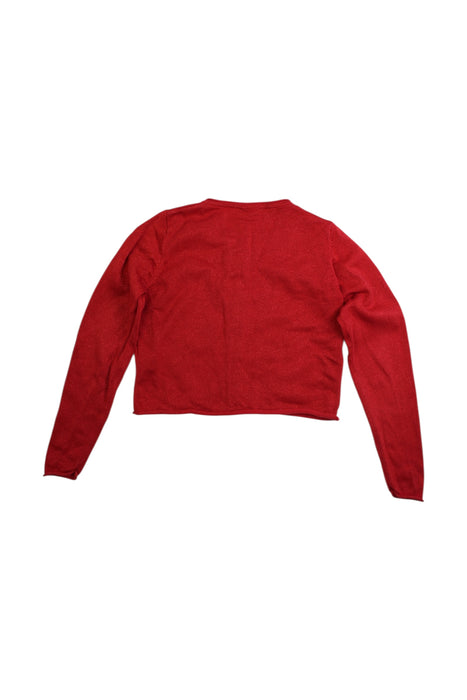 A Red Cardigans from Petit Bateau in size 10Y for girl. (Back View)