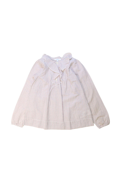 A Beige Long Sleeve Tops from Jacadi in size 7Y for girl. (Front View)