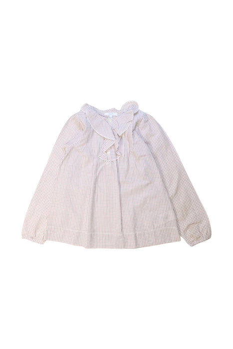 A Beige Long Sleeve Tops from Jacadi in size 7Y for girl. (Front View)