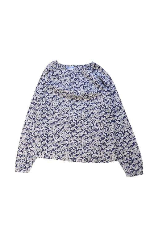 A Blue Long Sleeve Tops from Jacadi in size 8Y for girl. (Front View)