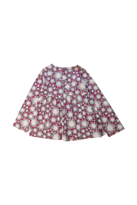 A Red Long Sleeve Dresses from Jacadi in size 6T for girl. (Front View)