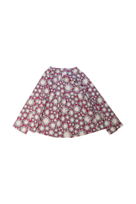 A Red Long Sleeve Dresses from Jacadi in size 6T for girl. (Back View)