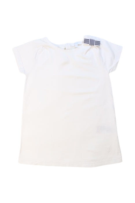 A White Short Sleeve Tops from Jacadi in size 8Y for girl. (Front View)