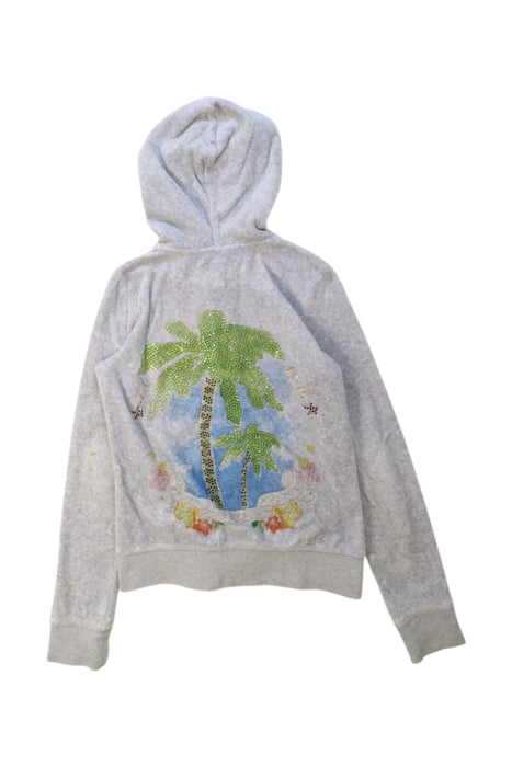 A Grey Zippered Sweatshirts from Juicy Couture in size 8Y for girl. (Back View)