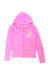A Pink Zippered Sweatshirts from Juicy Couture in size 8Y for girl. (Front View)