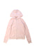 A Peach Zippered Sweatshirts from Juicy Couture in size 8Y for girl. (Front View)