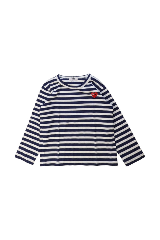 A Navy Long Sleeve T Shirts from Comme des Garcons in size 6T for girl. (Front View)