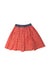 A Red Mid Skirts from Petit Bateau in size 8Y for girl. (Front View)