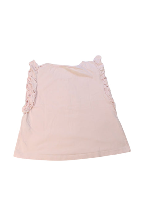 A Peach Sleeveless Tops from Petit Bateau in size 6T for girl. (Back View)