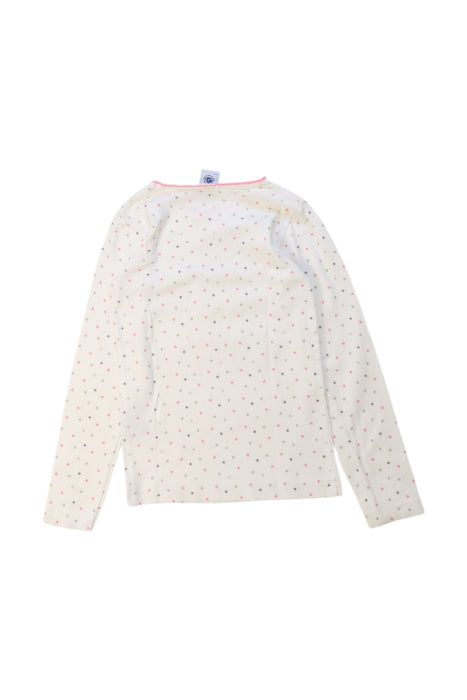A White Long Sleeve Tops from Petit Bateau in size 8Y for girl. (Back View)