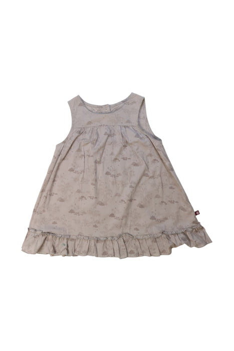 A Grey Sleeveless Dresses from Petit Bateau in size 8Y for girl. (Front View)