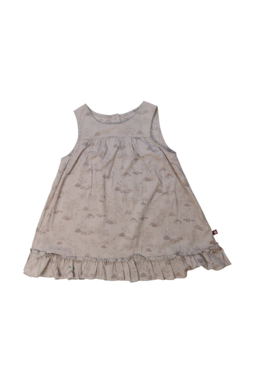 A Grey Sleeveless Dresses from Petit Bateau in size 8Y for girl. (Front View)