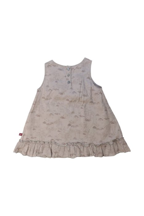 A Grey Sleeveless Dresses from Petit Bateau in size 8Y for girl. (Back View)