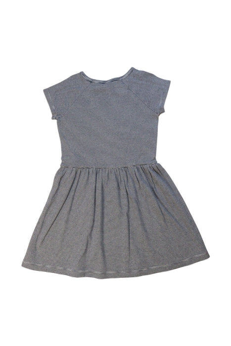 A Grey Short Sleeve Dresses from Petit Bateau in size 8Y for girl. (Back View)