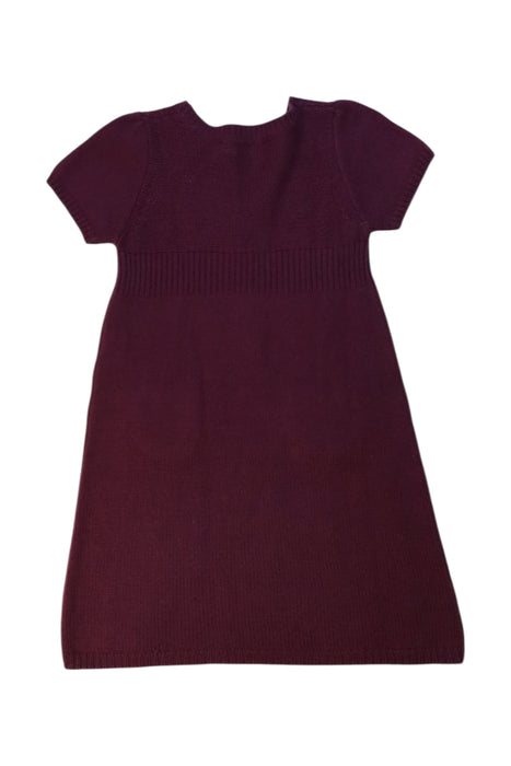 A Burgundy Sweater Dresses from Bonpoint in size 6T for girl. (Back View)