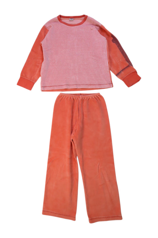 A Orange Pyjama Sets from Petit Bateau in size 6T for girl. (Front View)