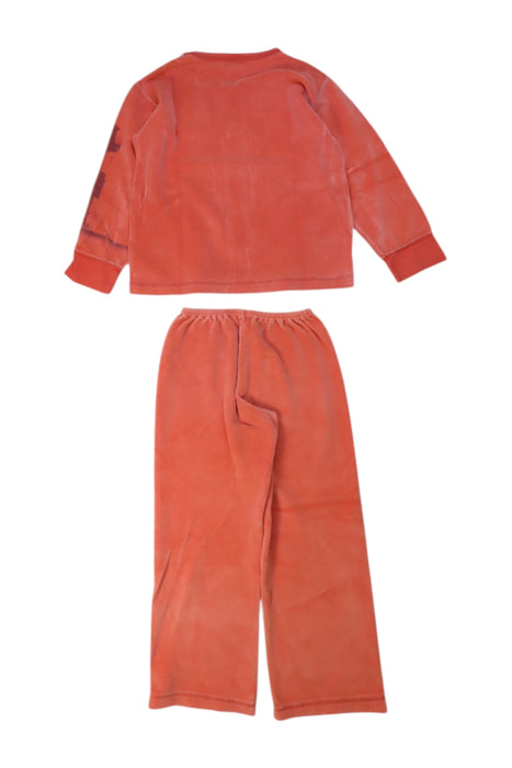 A Orange Pyjama Sets from Petit Bateau in size 6T for girl. (Back View)