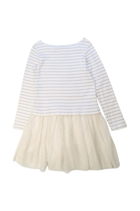 A White Long Sleeve Dresses from Petit Bateau in size 8Y for girl. (Back View)