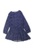 A Navy Long Sleeve Dresses from Petit Bateau in size 8Y for girl. (Front View)