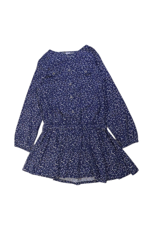 A Navy Long Sleeve Dresses from Petit Bateau in size 8Y for girl. (Front View)
