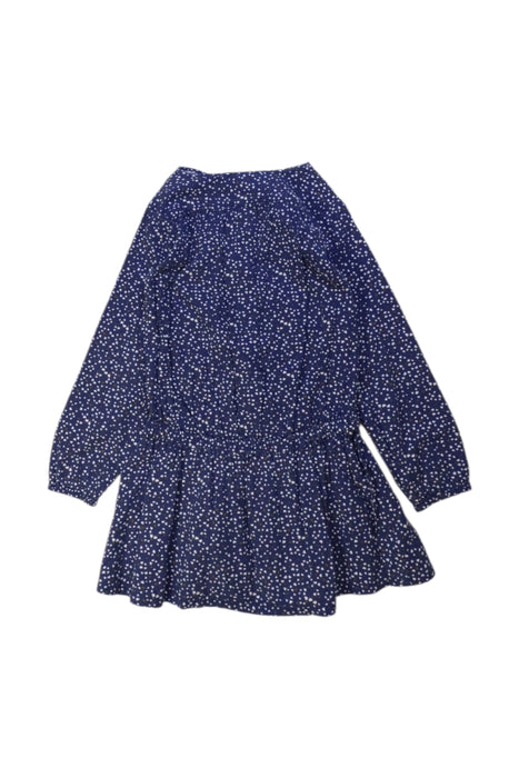 A Navy Long Sleeve Dresses from Petit Bateau in size 8Y for girl. (Back View)