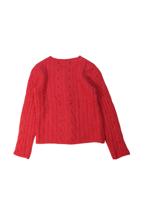 A Red Cardigans from Petit Bateau in size 8Y for girl. (Back View)