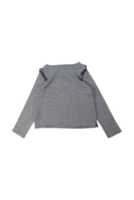 A Grey Long Sleeve Tops from Petit Bateau in size 8Y for girl. (Back View)