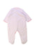 A White Onesies from Petit Bateau in size 12-18M for girl. (Back View)