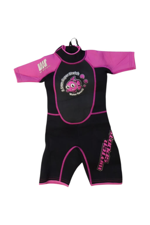 A Black Wetsuits from Watersports in size 2T for girl. (Front View)
