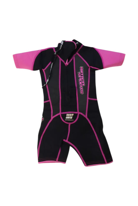 A Black Wetsuits from Watersports in size 2T for girl. (Back View)