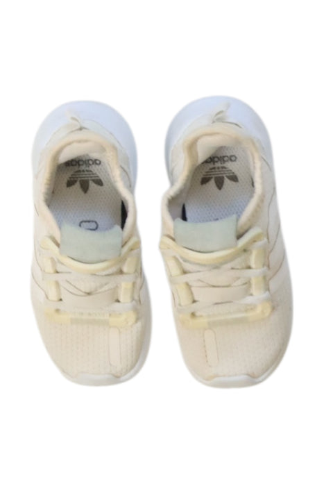 A Beige Sneakers from Adidas in size 18-24M for girl. (Back View)