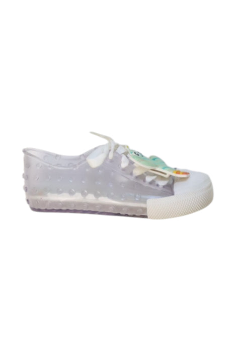 A Transparent Sneakers from Mini Melissa in size 4T for girl. (Front View)