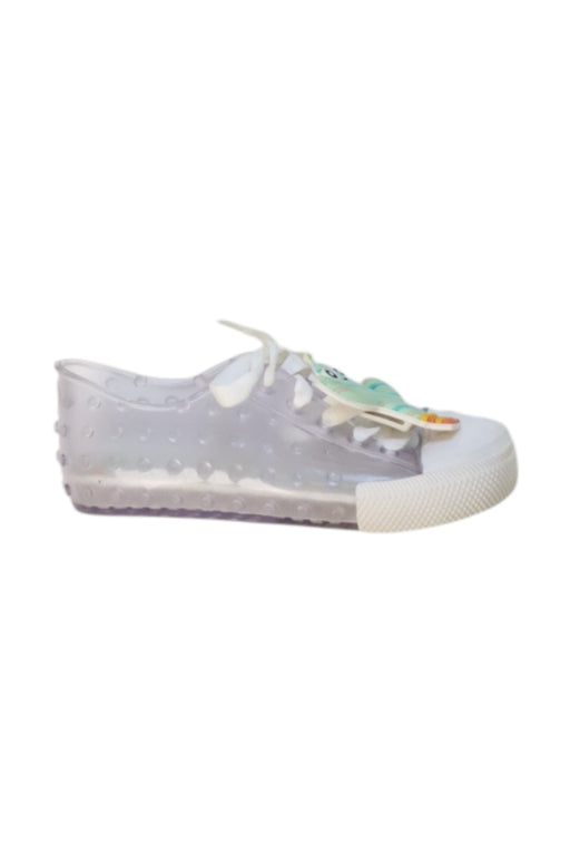 A Transparent Sneakers from Mini Melissa in size 4T for girl. (Front View)
