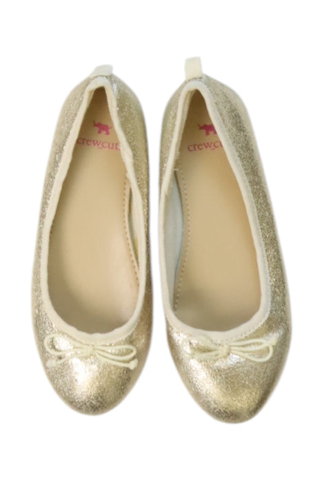 A Gold Flats from Crewcuts in size 6T for girl. (Back View)