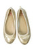 A Gold Flats from Crewcuts in size 6T for girl. (Back View)