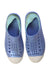 A Blue Slip Ons from Skechers in size 7Y for girl. (Back View)