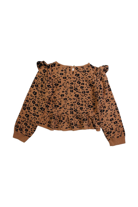 A Brown Long Sleeve Tops from Janie & Jack in size 5T for girl. (Back View)