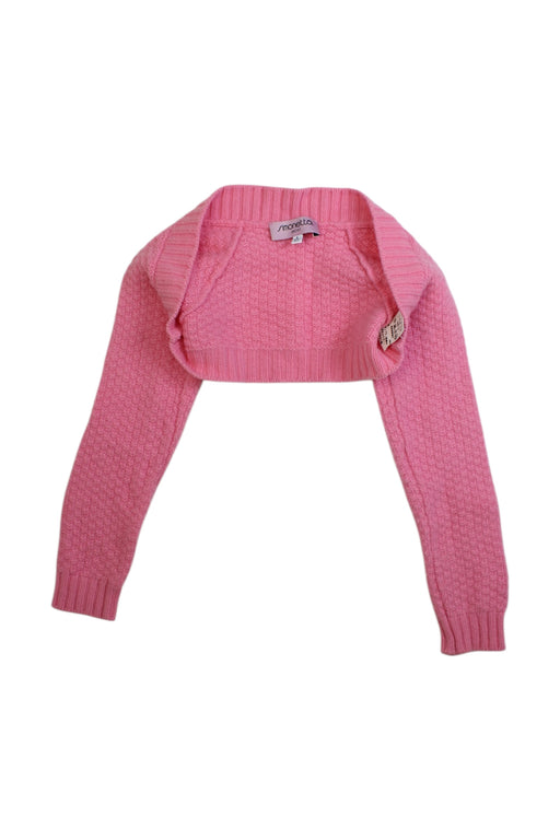 A Pink Knit Sweaters from Simonetta in size 6T for girl. (Front View)