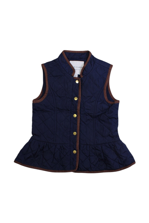 A Navy Outerwear Vests from Janie & Jack in size 5T for girl. (Front View)