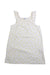 A White Sleeveless Dresses from Petit Bateau in size 6T for girl. (Front View)