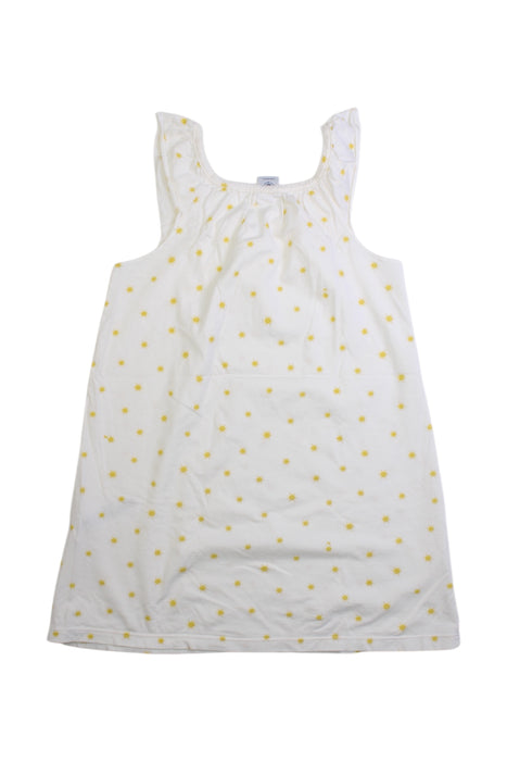 A White Sleeveless Dresses from Petit Bateau in size 6T for girl. (Back View)